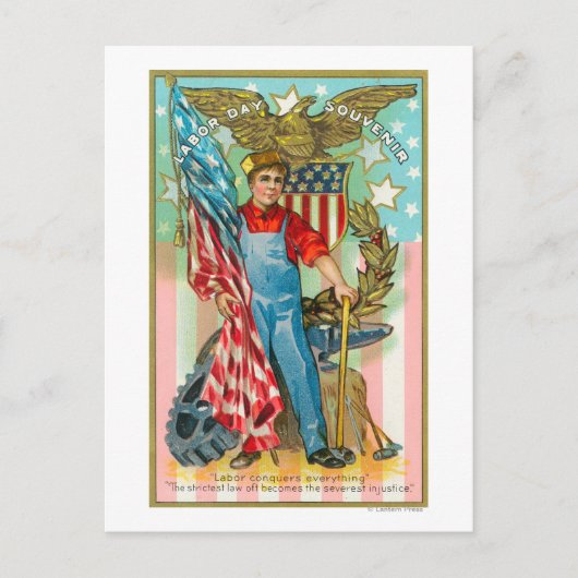 Labour Day Souvenir Briefkaart (Voorkant)