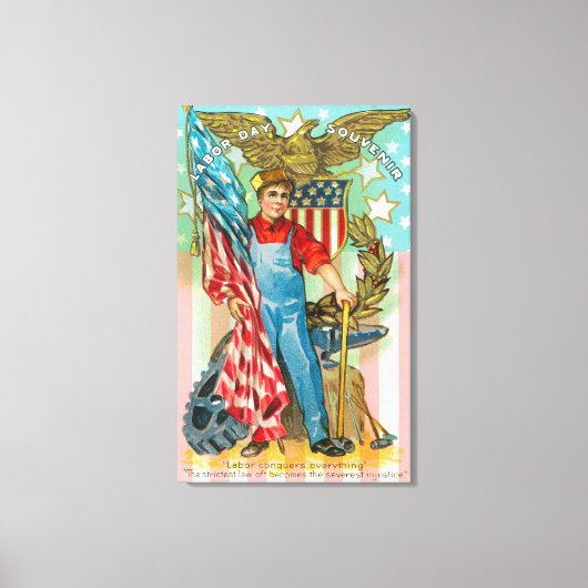 Labour Day Souvenir Canvas Afdruk (Voorkant)