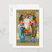 Labour Day Souvenir Laboratories with Lady Justice Briefkaart (Voorkant / Achterkant)