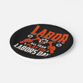 Labour Day T-shirt ontwerp Papieren Bordje (Gekanteld)