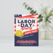 Labour Day USA Flag Hard Pet Party Event Feestdagenkaart (Staand voorkant)