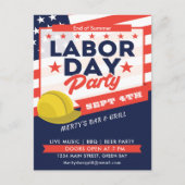 Labour Day USA Flag Hard Pet Party Event Feestdagenkaart (Voorkant)