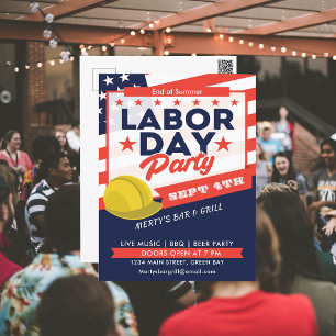Labour Day USA Flag Hard Pet Party Event Feestdagenkaart