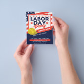 Labour Day USA Flag Hard Pet Party Event Flyer (Hand)