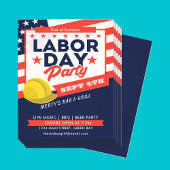 Labour Day USA Flag Hard Pet Party Event Flyer