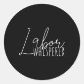 Labour fluisteraar Doula Ronde Sticker (Voorkant)