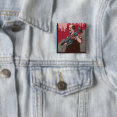 Labour-Man Vierkante Button 5,1 Cm (In situ)