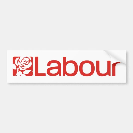 Labour Party in het Verenigd Koninkrijk Bumpersticker (Voorkant)
