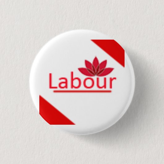 Labour Party-Logo Ronde Button 3,2 Cm (Voorkant)