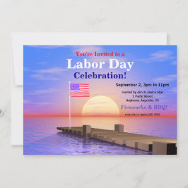 Labourdag Amerikaanse vlag op dok Kaart