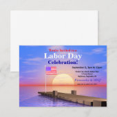 Labourdag Amerikaanse vlag op dok Kaart (Voorkant / Achterkant)