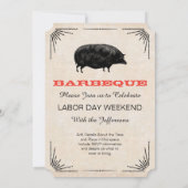 Labourdag Barbecue BBQ Picnic Black Pig Kaart (Achterkant)