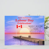 Labourdag Canadese vlag op dok Kaart (Staand voorkant)