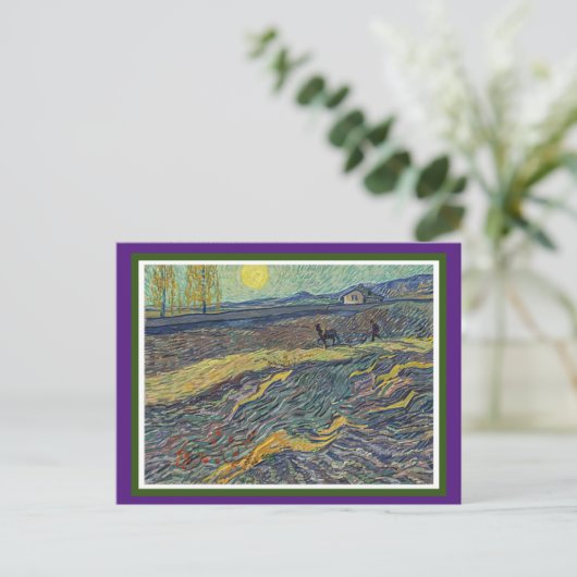 Laboureur dans un Champ, Van Gogh, Fine Art Briefkaart (Staand voorkant)