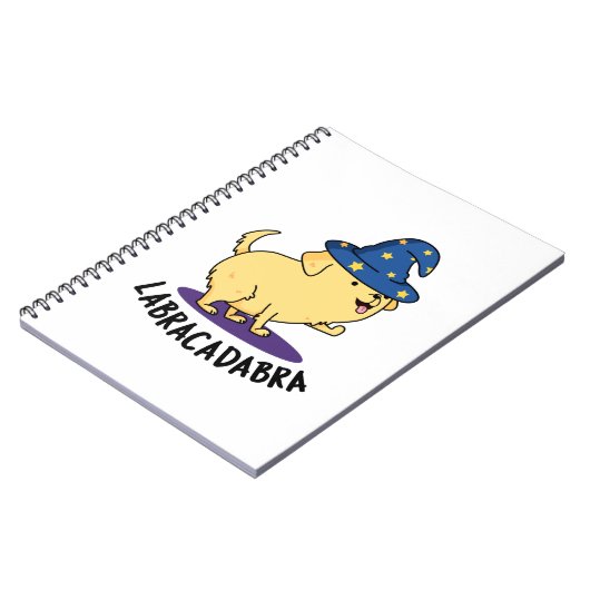 Labra-cadabra Funny Labrador Magic Dog Pun Notitieboek (Linkerzijde)