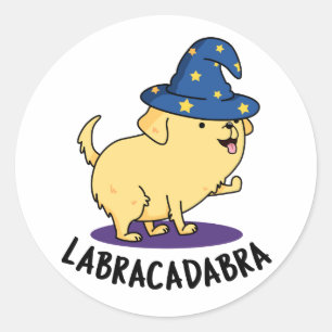 Labra-cadabra Grappige labrador hondenwoordspeling Ronde Sticker