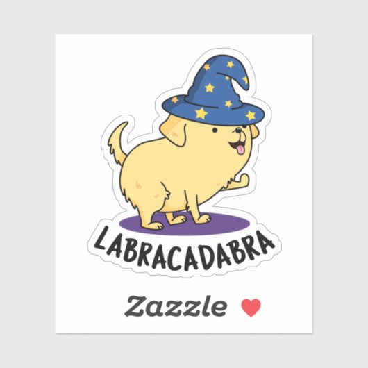 Labra-cadabra Grappige labrador hondenwoordspeling Sticker (Vel)