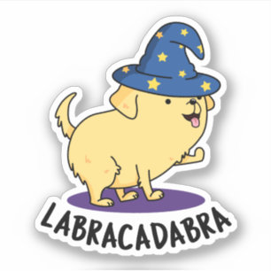 Labra-cadabra Grappige labrador hondenwoordspeling Sticker