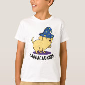 Labra-cadabra Grappige labrador hondenwoordspeling T-shirt (Voorkant)