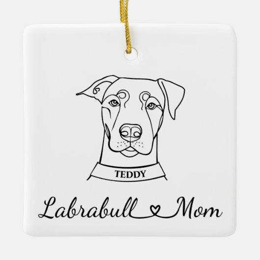 Labrabull mama keramisch ornament (Voorkant)