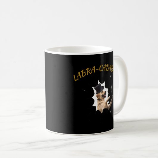 Labracadabra. Labrador Retriever Pun Koffiemok (Voorkant rechts)