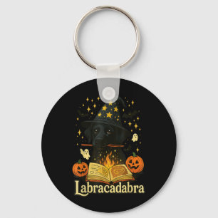 Labracadabra Zwarte Labradors Tovenaar Halloween Sleutelhanger