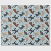 Labradoedle-Botten en poetswerkpapier Cadeaupapier (Vlak)