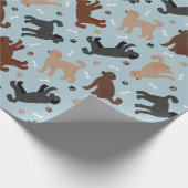 Labradoedle-Botten en poetswerkpapier Cadeaupapier (Hoek)