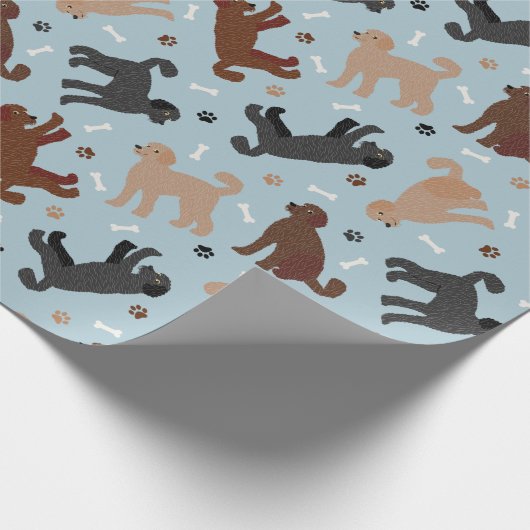 Labradoedle-Botten en poetswerkpapier Cadeaupapier (Hoek)