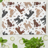 Labradoedle-Botten en -pokken Theedoek (Gevouwen)