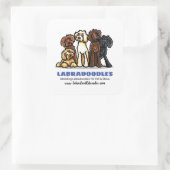 Labradoedle Breeder Custom Marketing Vierkante Sticker (Tas)