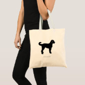 Labradoedle Canvas tas (zwart silhouet) (Voorkant (product))