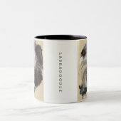 Labradoedle Coffee-Mok - Oorspronkelijke kunst Tweekleurige Koffiemok (Center)