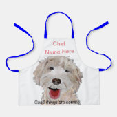 Labradoedle Cooking Chef (naam hier) Kinder Schort (Voorkant)