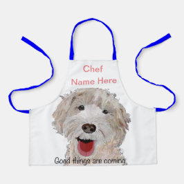 Labradoedle Cooking Chef (naam hier) Kinder Schort