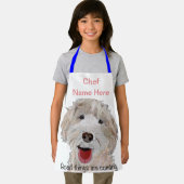 Labradoedle Cooking Chef (naam hier) Kinder Schort (Insitu)