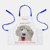 Labradoedle Cooking Chef (naam hier) Kinder Schort (Voorkant)