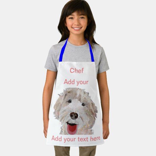 Labradoedle Cooking Chef (naam hier) Kinder Schort (Insitu)