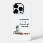 Labradoedle Dog in Leaf Cell Phone Case (Achterkant)