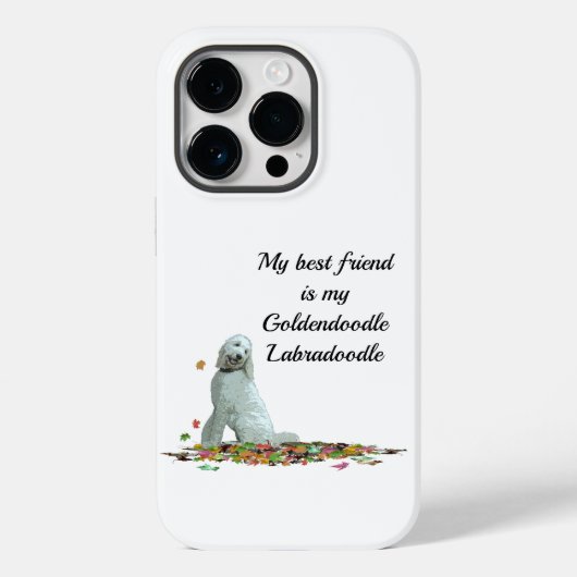 Labradoedle Dog in Leaf Cell Phone Case (Achterkant)