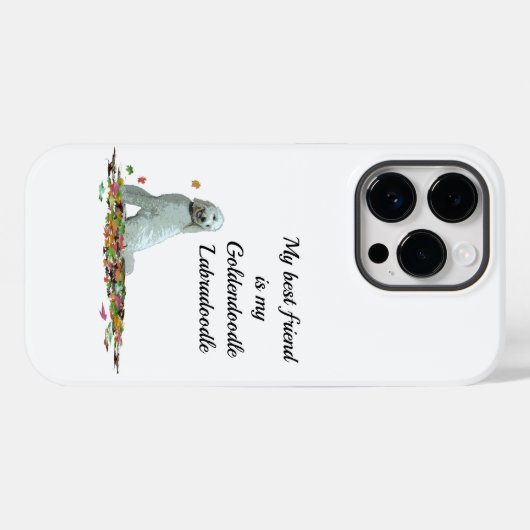 Labradoedle Dog in Leaf Cell Phone Case (Achterkant (horizontaal))