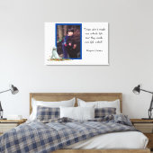 Labradoedle Dog in Leaves Dog Quote Canvas Print (Insitu (Slaapkamer))