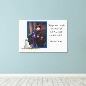 Labradoedle Dog in Leaves Dog Quote Canvas Print (Insitu (Houten vloer))