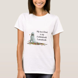 Labradoedle Dog in Leaves Women's T-Shirt