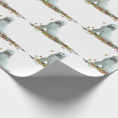 Labradoedle Dog in Leaves Wrapping Paper Cadeaupapier (Hoek)