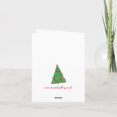 Labradoedle Dog-kerstboom op Cute Holiday Kaart (Achterkant)