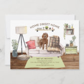 Labradoedle Dog Moving Announcement Kaart (Voorkant)