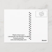 Labradoedle en Standard Poodle Dog Art Briefkaart (Achterkant)