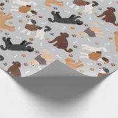 Labradoedle/Goldendoedle Botten en Paws Wrapping Cadeaupapier (Hoek)