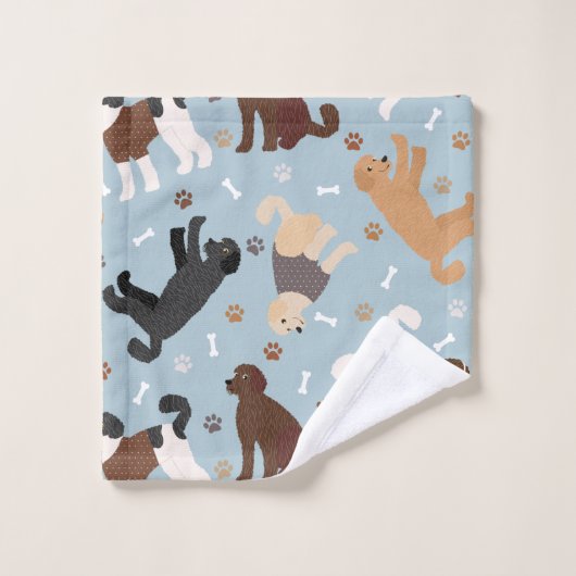 Labradoedle/Goldendoedle Botten en pokken Bad Handdoek (Wasdoekje)